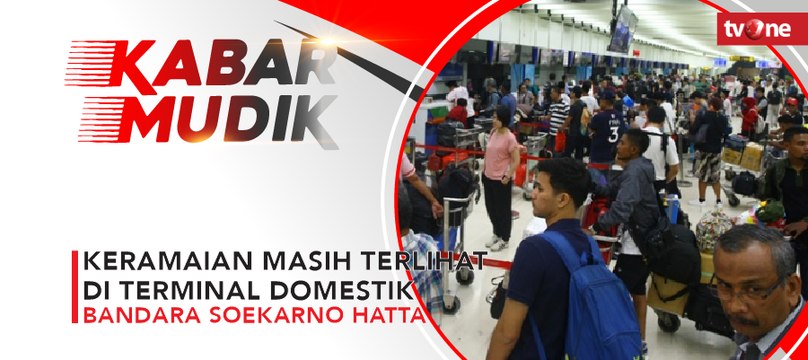 Keramaian Masih Terlihat di Terminal Domestik Bandara Soekarno Hatta
