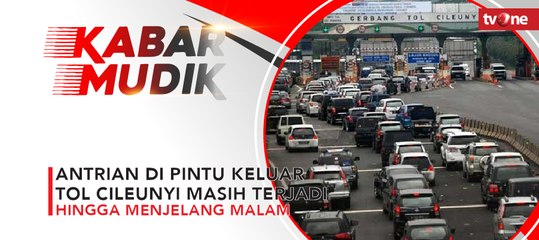 Antrian di Gerbang Exit Tol Cileunyi Masih Terjadi Hingga Menjelang Malam Hari