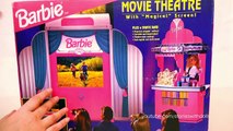 Barbie Toys Movie Theater for Dolls - Skipper Works at the Movies & Barbie and Ken Go on a