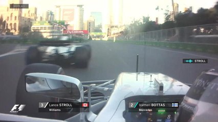 GP Bakou 2017 - Le dépassement de Bottas sur la ligne d'arrivée !