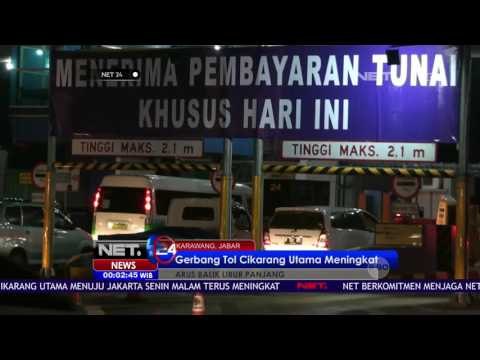 Ribuan Kendaraan Padati Gerbang Tol Cikarang Utama - NET24