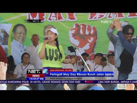 Ribuan Buruh di Kalsel Menyambut May Day dengan Jalan Santai NET12