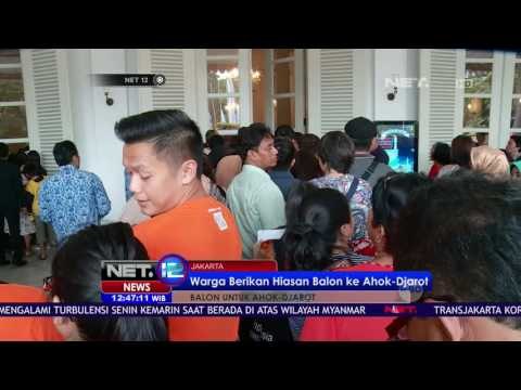 Setelah Banjir Karangan Bunga, Kini Warga Berikan Hiasan Balon ke Ahok-Djarot - NET12