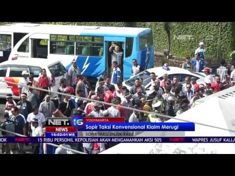 Protes Ratusan Sopit Taksi Konvensional di Yogyakarta Berujung Ricuh - NET16