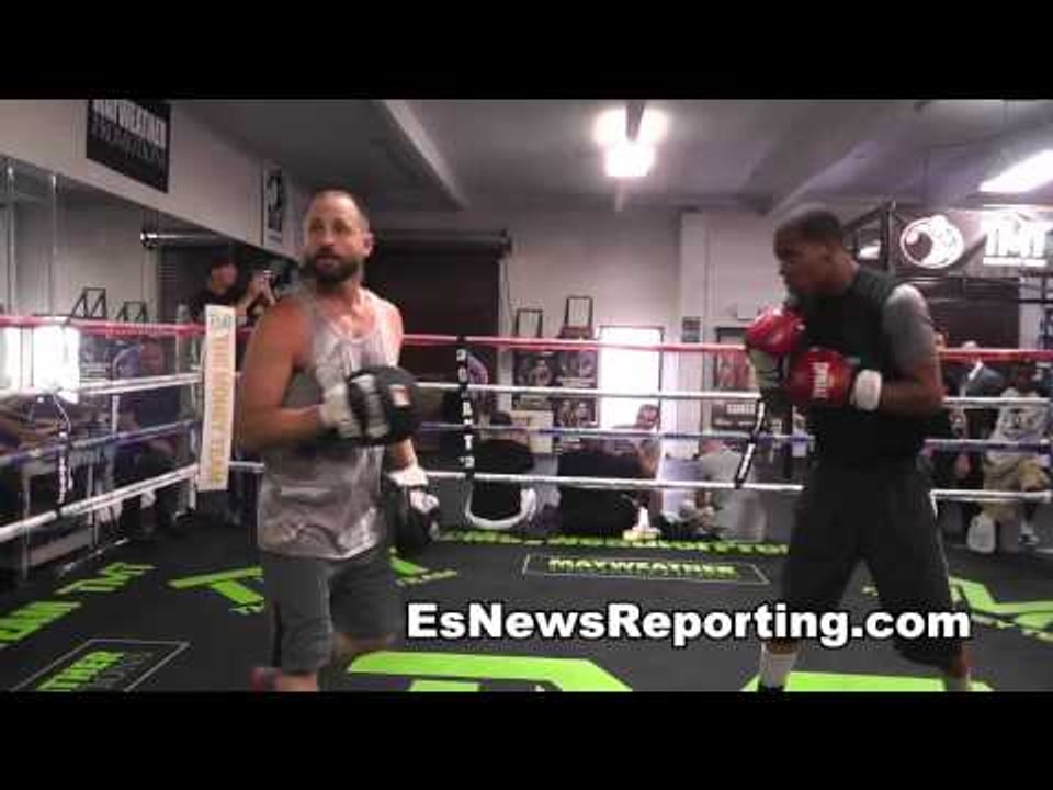 memphis miller working out at mayweather boxing club EsNews Boxing