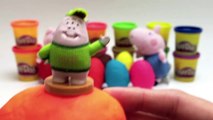 Escroquerie avec pâte des œufs porc jouer jouets Peppa surprise, avec des œufs surprise surprises