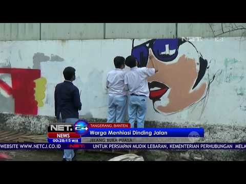 Jelang Buka Puasa, Warga Menghiasi Dinding Jalan - NET24