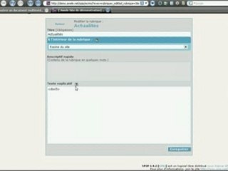 Spip insérer une image dans une rubrique