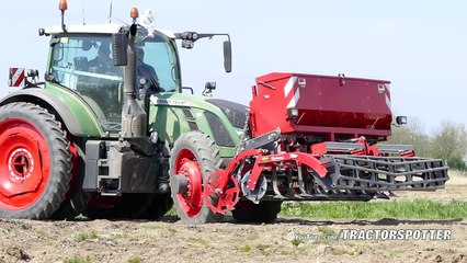 Planting Potatoes   Fendt 724 vario + Miedema CP42 all in one planter   Peperstraten