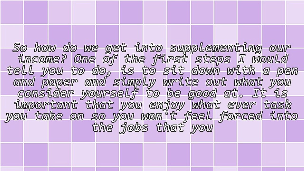 Supplementing Your Income With Services