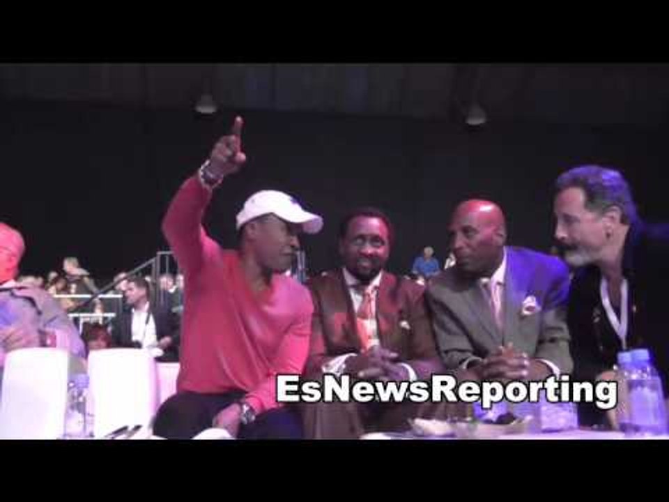 Sugar Ray Leonard and Tommy Hearns Together At Fights Sanata Monica CA EsNews Boxing