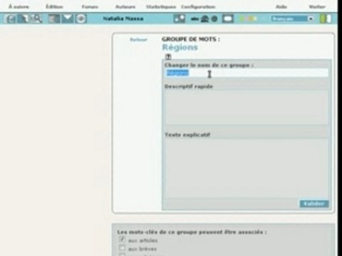 Spip : Créer et traduire une liste de mots-clés
