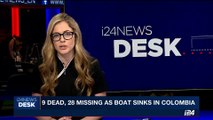 i24NEWS DESK | 9 dead, 28 missing as boat sinks in Columbia | Monday, June 26th 2017