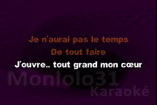 Claudio Capéo - Je n'aurais pas le temps (Love Michel Fugain) KARAOKE / INSTRUMENTAL