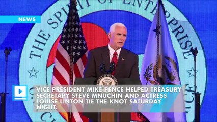 Mike Pence officiates Treasury Secretary Steve Mnuchin's wedding