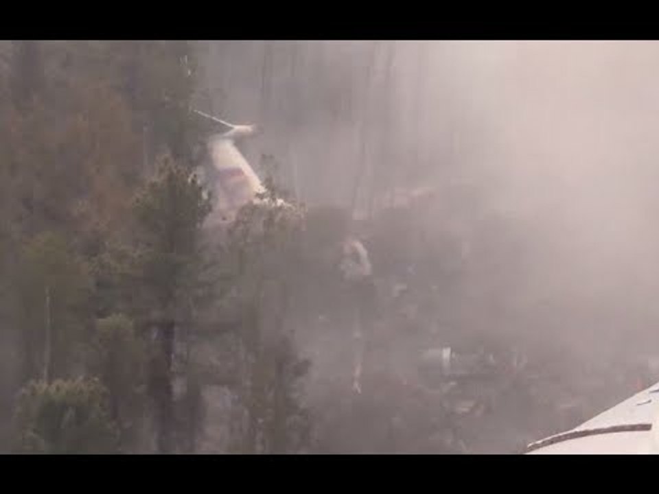 Aerial footage: Russian IL-76 plane crash site in Siberia