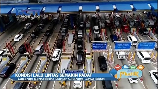 Kondisi Lalu Lintas di Gerbang Tol Cikarang dan Cileunyi