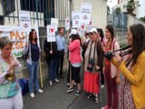 Parents d'élèves, élus et agents manifestent contre la fermeture des petits collèges à Angoulême (vidéo R. Joubert)