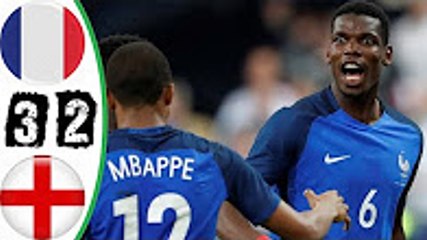 France vs England 3-2 - Highlights & Goals - 13 June 2017