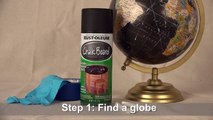 Make Chalkboard Globe with Rust-Oleum DIY Chalkboard Spray Paint