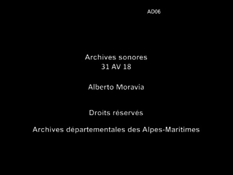 Entretien radiophonique avec Alberto Moravia  – Fonds Pierre Ruggiero