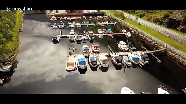 Stunning aerial views of Norwegian fjords and mountains
