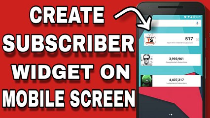 Live subscriber count,how to show number of subscriber on mobile screen