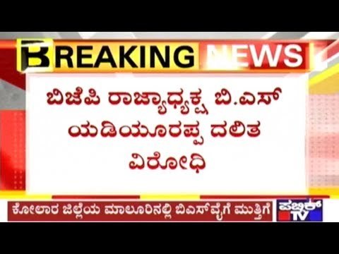 Dalit Organisations Undertake Protests Against B.S.Yedyurappa In Kolar