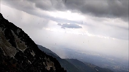 Flaky Hails and Clouds coming form Chamba Side