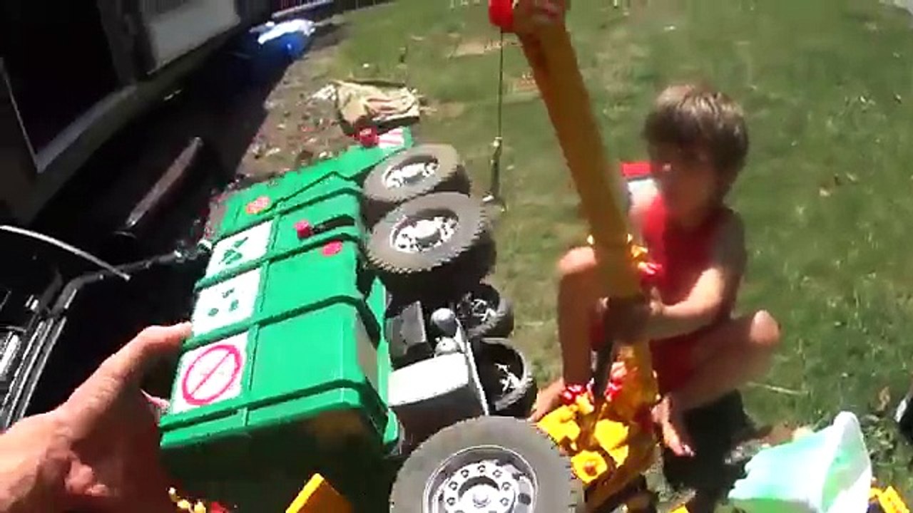 Excavator Loading Dump Truck Night