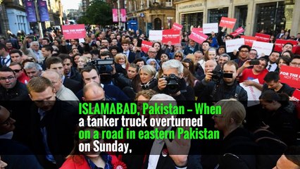 ‘Horrible Tragedy’ as Fuel Tanker Fire in Pakistan Leaves at Least 150 Dead