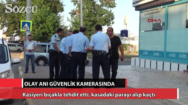 Kasiyeri bıçakla tehdit etti, kasadaki parayı alıp kaçtı