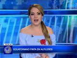 Artista ecuatoriano realiza pinturas en cabezas de alfileres