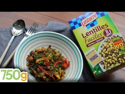 Wok de lentilles et légumes croquants - 750g {EXPRESS}