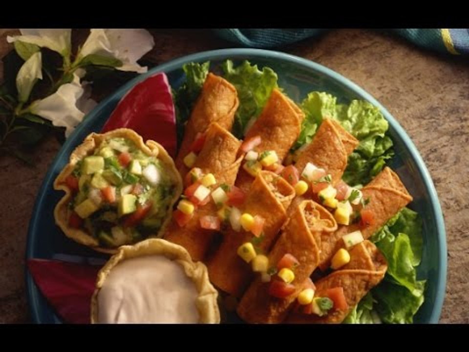Receta para preparar flautas vegetarianas/ Recetas de comida mexicana