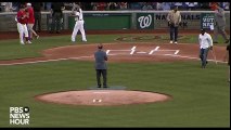 Officer David Bailey Throws Opening Pitch at Congressional Baseball Game 2017