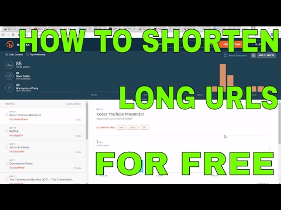 HOW TO SHORTEN YOUR LONG URL'S WITH BITLY 2017