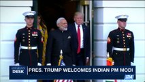 i24NEWS DESK | Pres. Trump welcomes Indian PM Modi | Tuesday, June 27th 2017