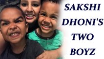 Shikhar Dhawan and Dwayne Bravo's son in a fun mode with Sakshi Dhoni | Oneindia News