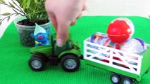 Toys Vehicles and Kinder Surprise  - Toy traerin, Toys Tractor, Toys Loader - Videos fo