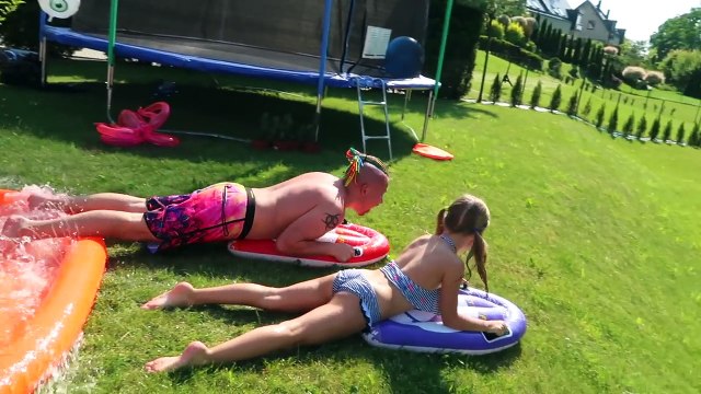 ВОДНАЯ ГОРКА Дорожка с Фонтаном 3 ЧЕЛЛЕНДЖ Детская Площадка Развлечения Playgraund water s