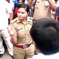 Dabang Female Police Taking Class of Modi's Worker