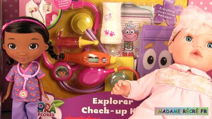 Poupon Malade Docteur la Peluche Mallette Médicale Dora l'Exploratrice