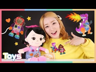 엘리의 키난빌 반짝커 프린세스 파티 스티커로 꼬마 캐리 꾸미기 놀이 | 캐리앤 토이즈