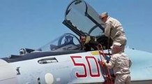 Assad Sits in Jet During Tour of Khmeimim Air Base