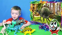 Segundo León video Niños para los niños acerca de la colección de dinosaurio Tyrannosaurus Spinosaurus esqueleto de dinosaurio