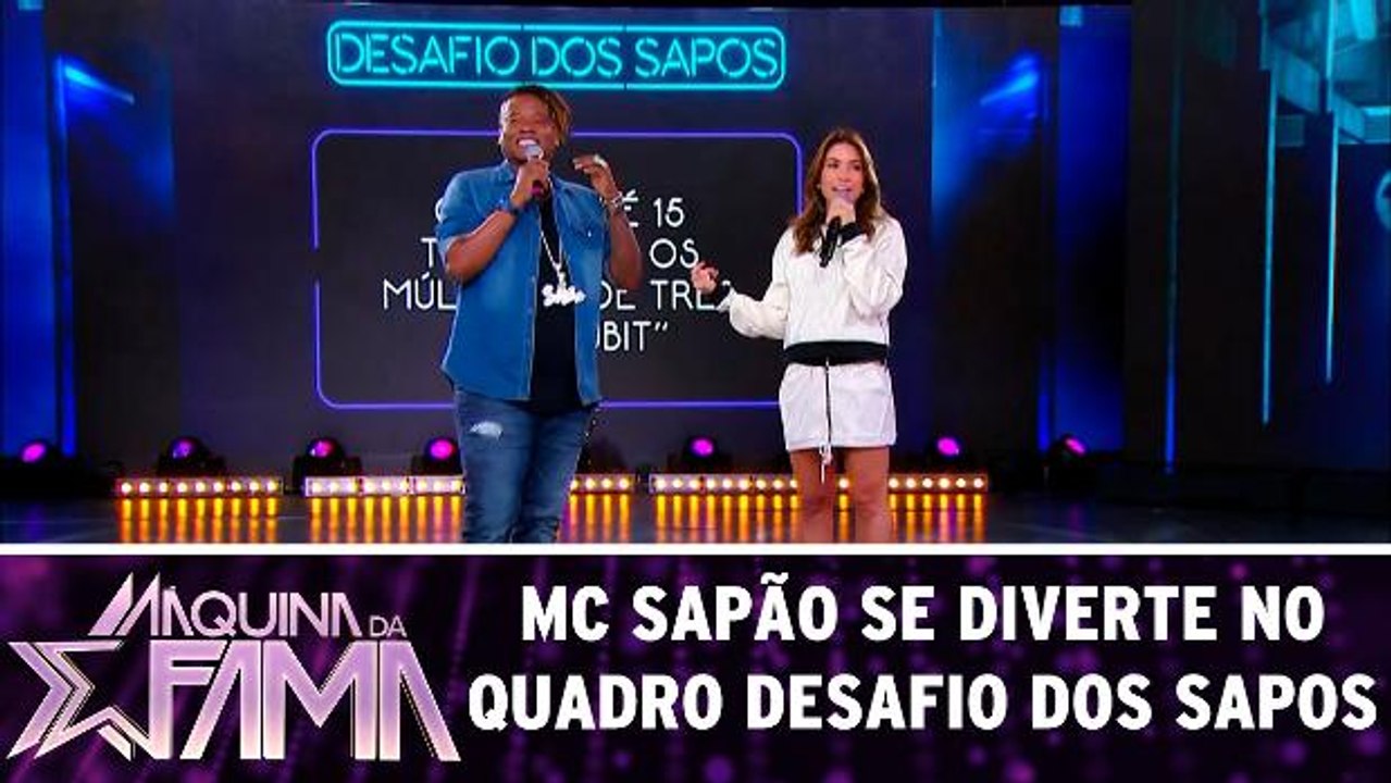MC Sapão se diverte no quadro Desafio dos Sapos