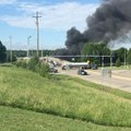 Truck Hits Bridge and Bursts Into Flames in Jonesboro, Arkansas