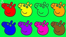 Enfants coloration couleurs Anglais épisodes pour Apprendre Nouveau porc avec Peppa pages peppa n