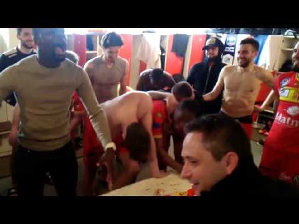 La joie des joueurs de QRM après Creteil (1-0)